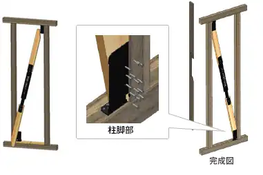 TRCダンパーの設置図解:ブラケット内付