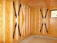 木造住宅の壁に取り付けたX-WALL